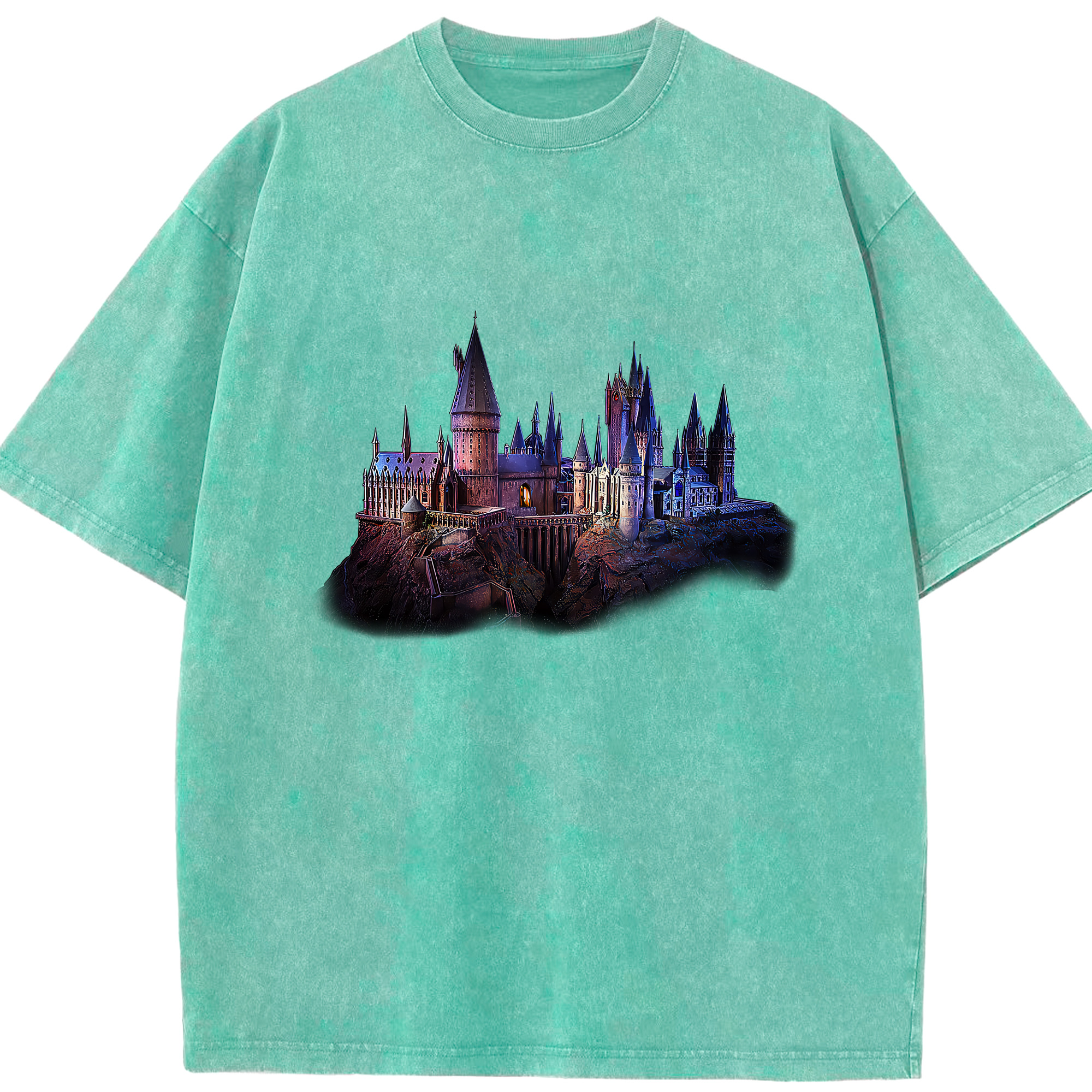 （画像用） Harry Potter ハリー・ポッターシリーズ 綿100% ヴィンテージ風 半袖Tシャツ（フロントプリント）